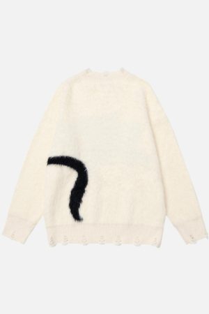 Concert Outfit Retro Lazy Cat Sweater