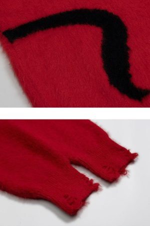 Concert Outfit Retro Lazy Cat Sweater