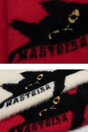 Concert Outfit Retro Lazy Cat Sweater