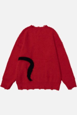 Concert Outfit Retro Lazy Cat Sweater