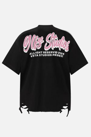 Concert Outfit Retro Letter Graphic T-Shirt