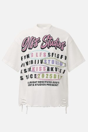 Concert Outfit Retro Letter Graphic T-Shirt