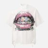 Concert Outfit Retro Letter Lip Graphic T-Shirt