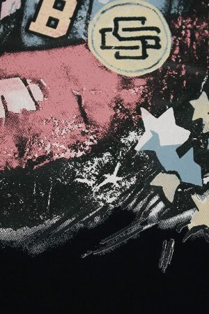 Concert Outfit Retro Letter Lip Graphic T-Shirt