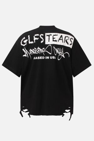 Concert Outfit Retro Letter Lip Graphic T-Shirt