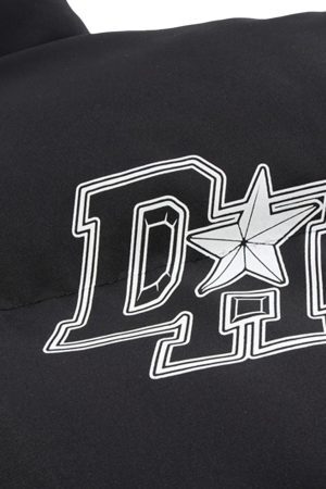 Concert Outfit Retro Letter Print Down Jacket