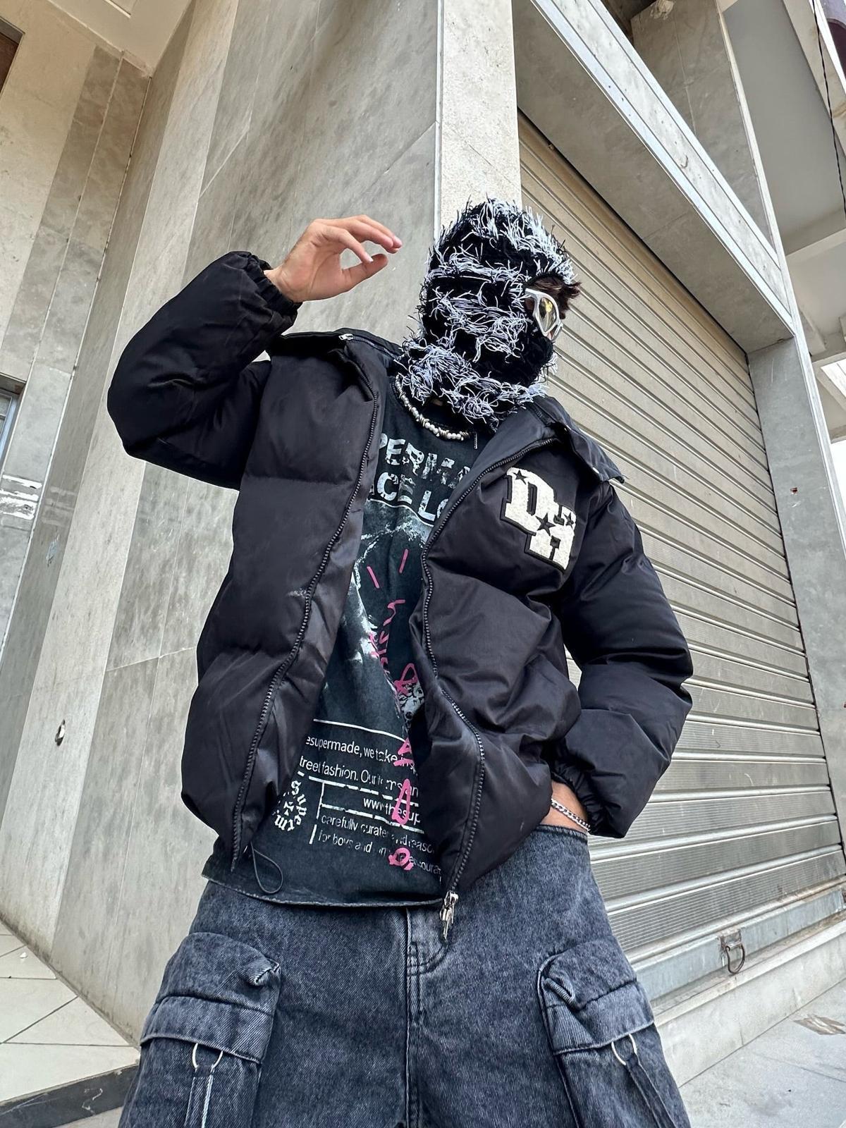 Concert Outfit Retro Letter Print Down Jacket Concert Outfit Retro Letter Print Down Jacket