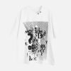 Concert Outfit Retro Letter Print Rivet T-Shirt