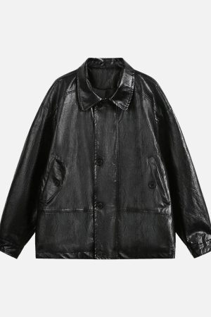 Concert Outfit Retro Motorcycle PU Leather Jacket