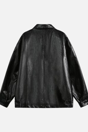 Concert Outfit Retro Motorcycle PU Leather Jacket