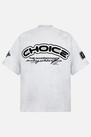 Concert Outfit Retro Motorcycle Style Heavy Patch Embroidered T-Shirt