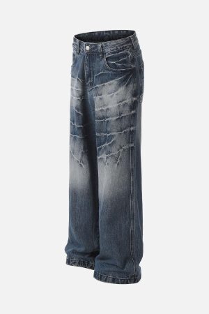 Concert Outfit Retro Neutral Washed Straight Jeans