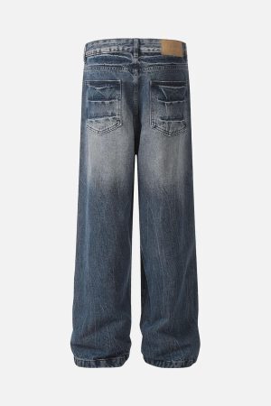 Concert Outfit Retro Neutral Washed Straight Jeans