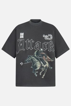 Concert Outfit Retro Oil Painting Print T-Shirt