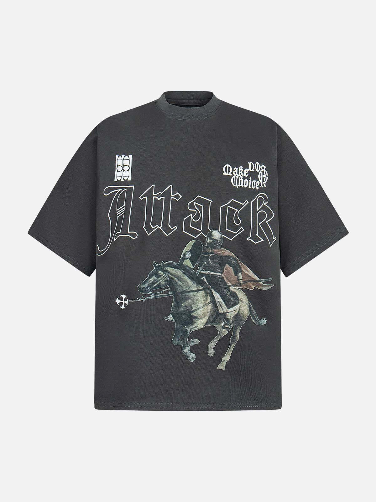 Concert Outfit Retro Oil Painting Print T-Shirt Concert Outfit Retro Oil Painting Print T-Shirt