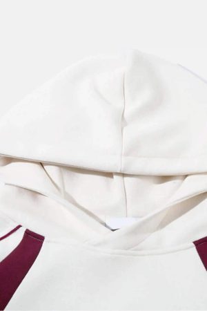 Concert Outfit Retro Patchwork Hip-Hop Hoodie