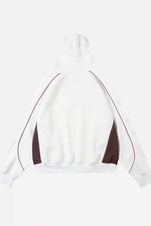 Concert Outfit Retro Patchwork Hip-Hop Hoodie