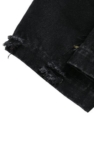 Concert Outfit Retro Patchwork Letter Denim Jacket