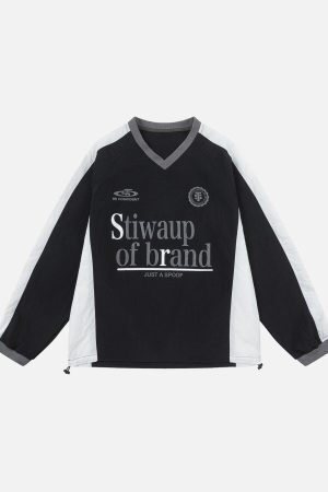 Concert Outfit Retro Patchwork Long-Sleeved T-Shirt