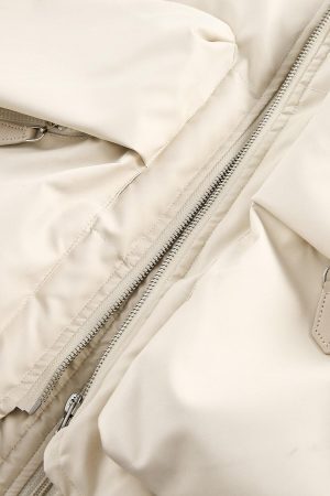 Concert Outfit Retro Patchwork Multi Pocket Puffer Bomber Jacket