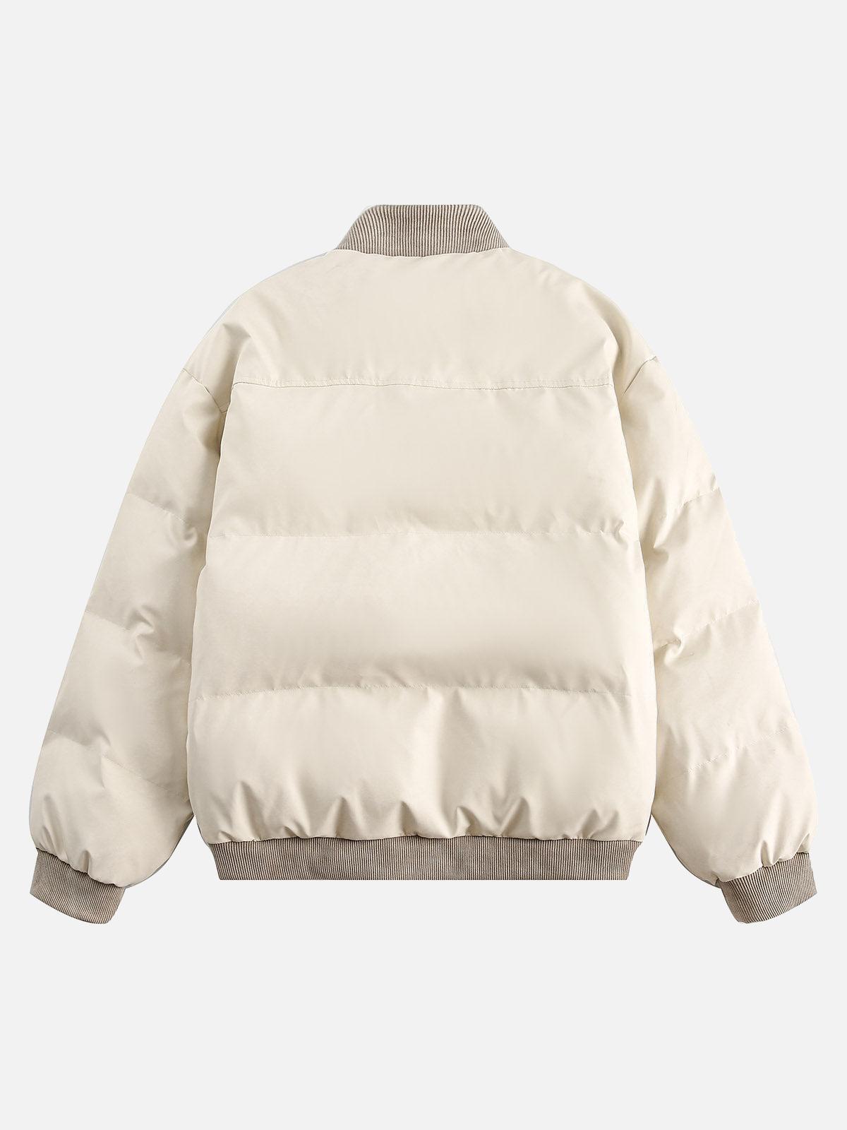 Concert Outfit Retro Patchwork Multi Pocket Puffer Bomber Jacket Concert Outfit Retro Patchwork Multi Pocket Puffer Bomber Jacket