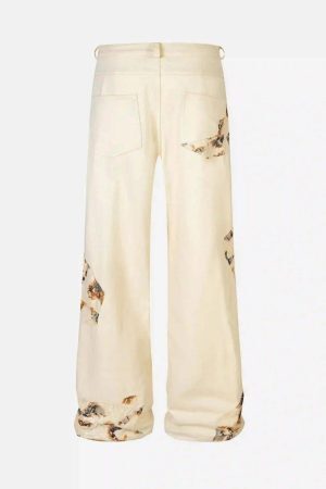 Concert Outfit Retro Patchwork Street Jeans