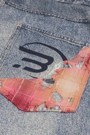 Concert Outfit Retro Patchwork Street Jeans