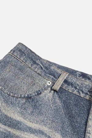 Concert Outfit Retro Patchwork Street Jeans