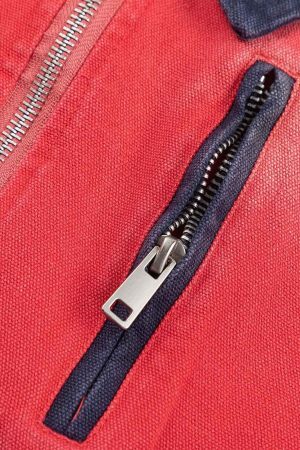 Concert Outfit Retro Ripped Washed Contrast Color Work Jacket