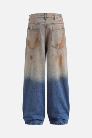 Concert Outfit Retro Ripped Washed Patina Street Hip-Hop Jeans
