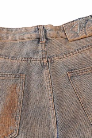 Concert Outfit Retro Ripped Washed Patina Street Hip-Hop Jeans
