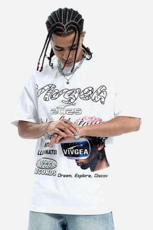 Concert Outfit Retro Sci-Fi Graphic T-Shirt