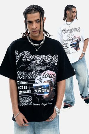 Concert Outfit Retro Sci-Fi Graphic T-Shirt