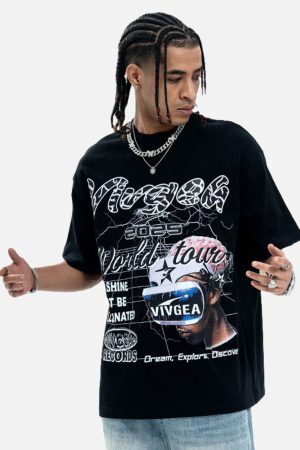 Concert Outfit Retro Sci-Fi Graphic T-Shirt