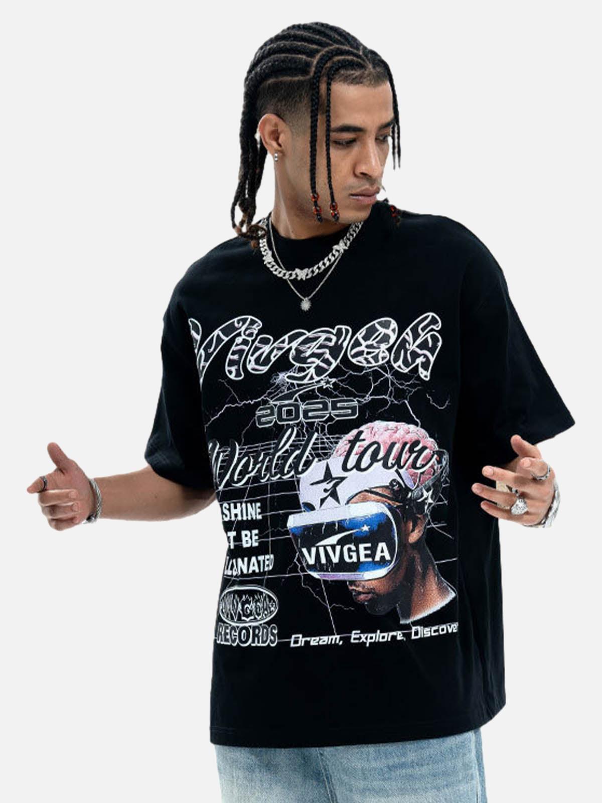 Concert Outfit Retro Sci-Fi Graphic T-Shirt Concert Outfit Retro Sci-Fi Graphic T-Shirt