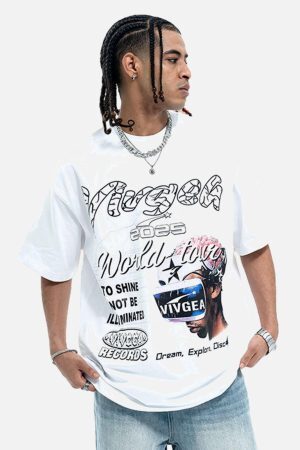 Concert Outfit Retro Sci-Fi Graphic T-Shirt