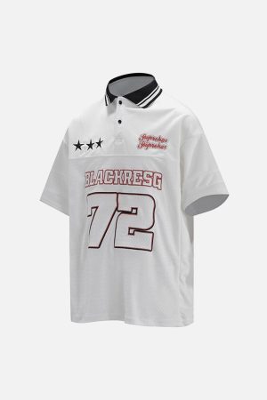 Concert Outfit Retro Sports Jersey Polo Shirt