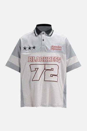 Concert Outfit Retro Sports Jersey Polo Shirt