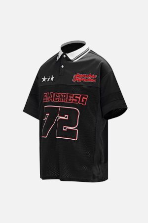 Concert Outfit Retro Sports Jersey Polo Shirt