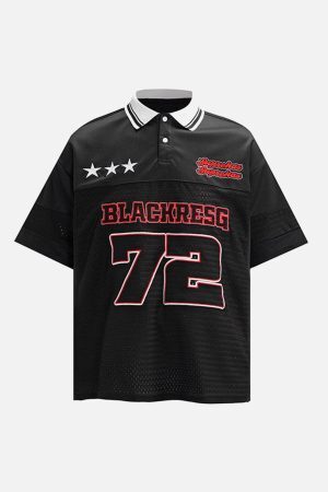 Concert Outfit Retro Sports Jersey Polo Shirt