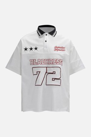 Concert Outfit Retro Sports Jersey Polo Shirt