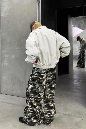 Concert Outfit Retro Stand Collar Casual Jacket