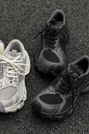 Concert Outfit Retro Stapler Chunky Sneakers