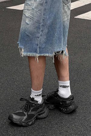 Concert Outfit Retro Stapler Chunky Sneakers