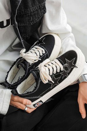 Concert Outfit Retro Star Canvas Shoes