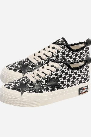 Concert Outfit Retro Star Canvas Shoes