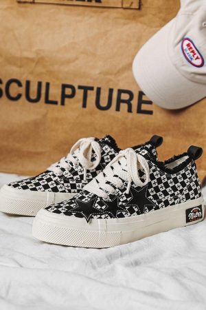 Concert Outfit Retro Star Canvas Shoes