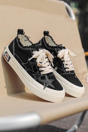 Concert Outfit Retro Star Canvas Shoes