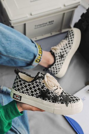 Concert Outfit Retro Star Canvas Shoes