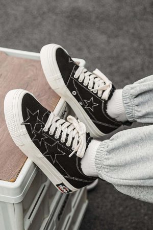 Concert Outfit Retro Star Canvas Shoes